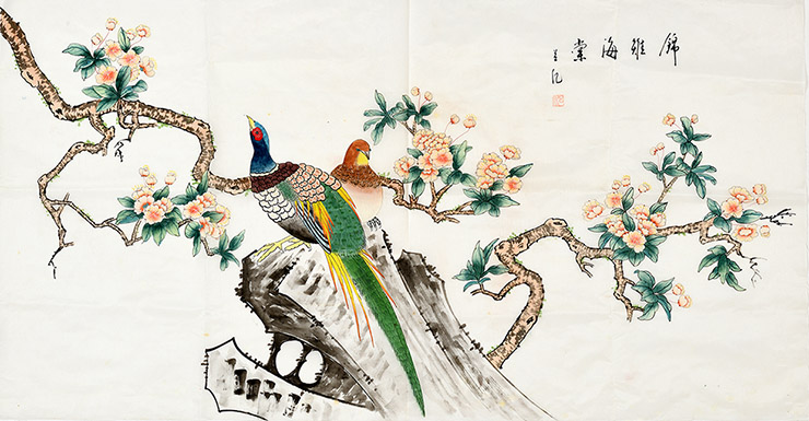 민화 화조도