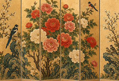 민화 병풍